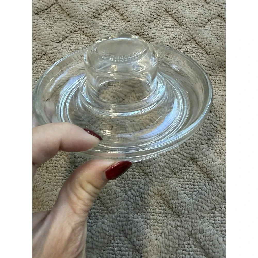 Vintage Glass Chicken Waterer Base Poultry Farm Livestock